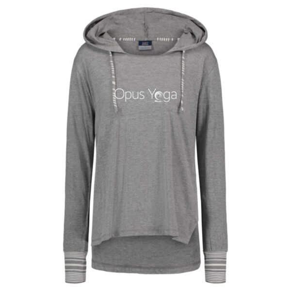 Independent Trading Co. Opus Yoga Printed - Women's Heathered Jersey Hooded Tunic Thumbnail