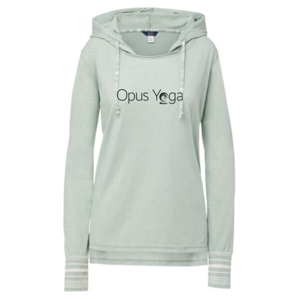 Independent Trading Co. Opus Yoga Printed - Women's Heathered Jersey Hooded Tunic Thumbnail